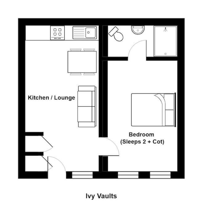 Unique 1 Bedroom Apartment-باث المظهر الخارجي الصورة